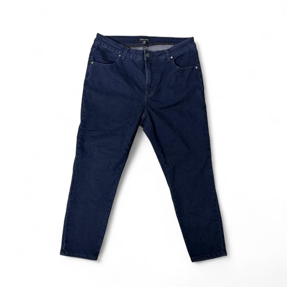 NWT Universal Standard high rise straight leg stretch jean womens dark blue 14P
